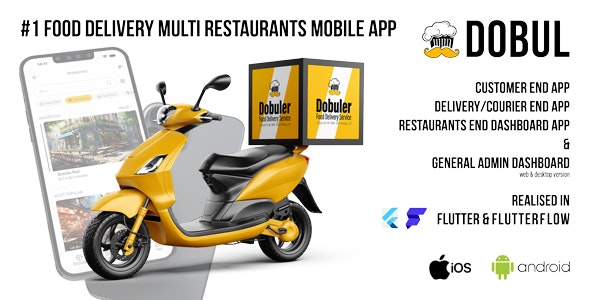 Dobul – Fully Functional Food Delivery Mobile Application for iOS & Android