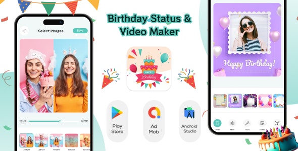 Birthday Status & Video Maker – Birthday Wishes – Age Calculator – Greeting Cards – Reminder