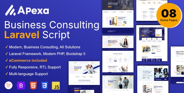 Apexa – Multi-Purpose Business Consulting Laravel Script 1.1.0