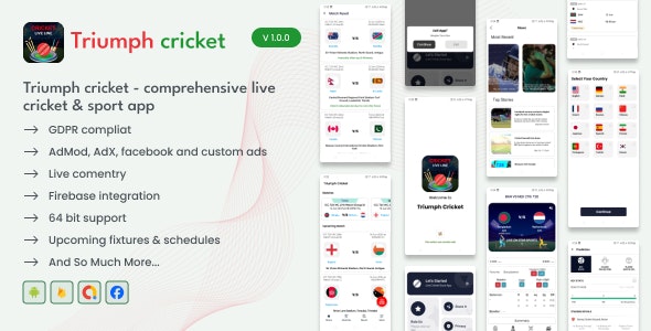 Triumph Cricket – Comprehensive Live Cricket  Sports App