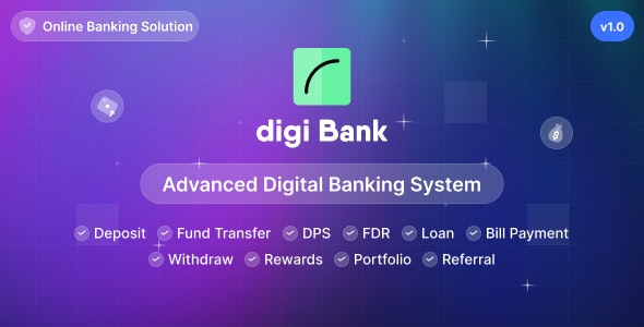 Digibank – Advanced Multi Wallet Digital Banking System with Virtual Card and Rewards 1.5