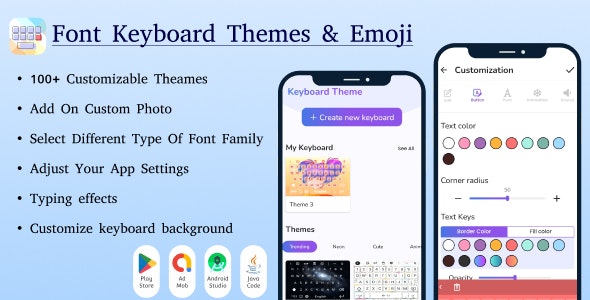 Font Keyboard – Keyboard Themes  Emoji Fonts – Design Keyboard – Design Keyboard color