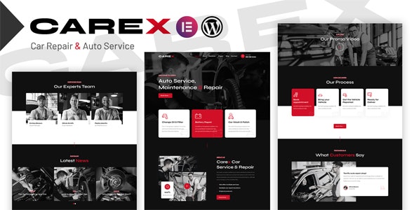 Carex – Car Repair  Auto Service Elementor WordPress Theme