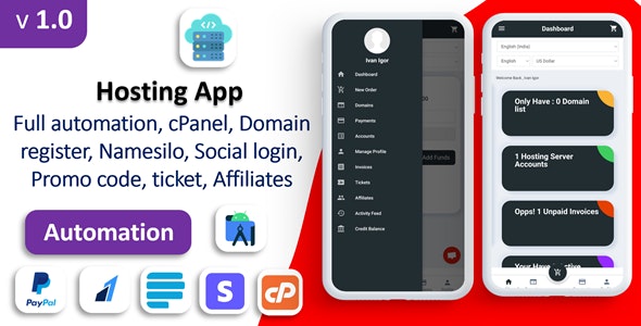 Markhost app – Web Hosting Billing | Domain | Hosting | Affiliate | Social login | Payment Gateways