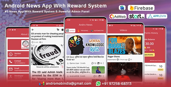 Andro News – Android News App With Reward System