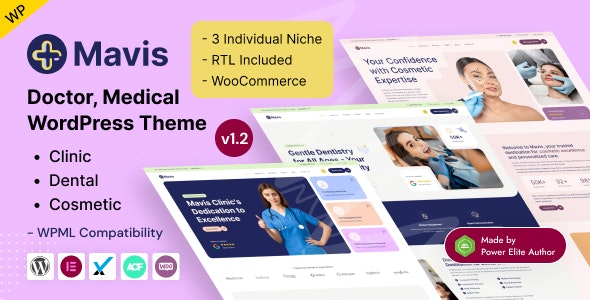 Mavis – Doctor  Medical Clinic Elementor WordPress Theme