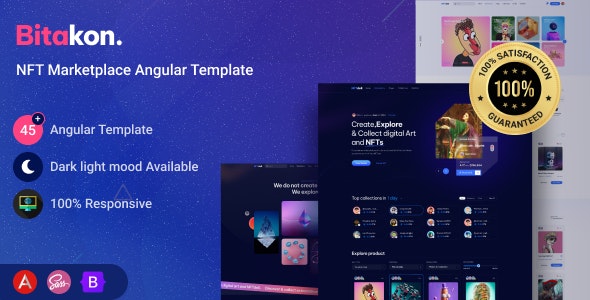 Bitakon – NFT Marketplace Angular Template