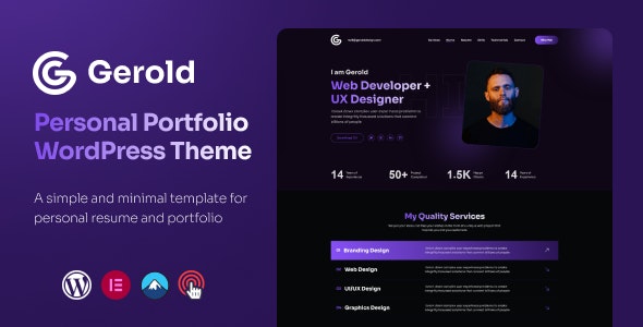 Gerold – Personal Portfolio WordPress Theme 1.3.0