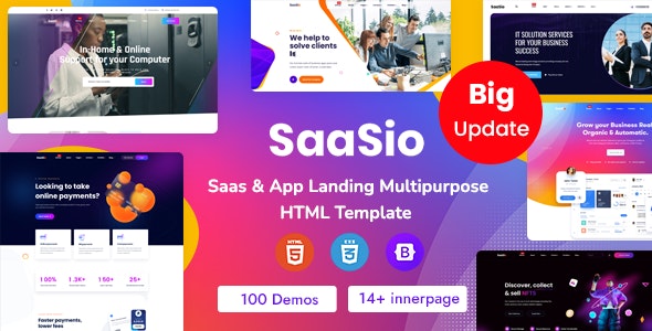 SaaSio – One Page SaaS HTML Template