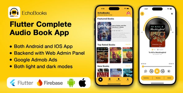 Flutter Audio Book App with Admin Panel – EchoBooks