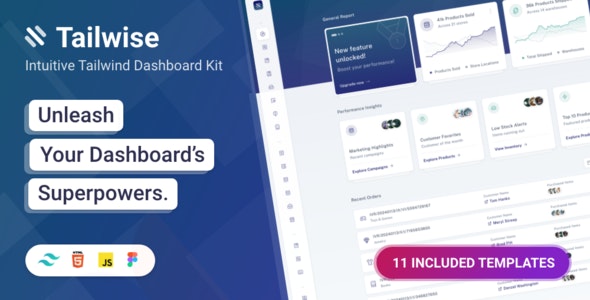 Tailwise – Tailwind CSS HTML Admin Dashboard Template