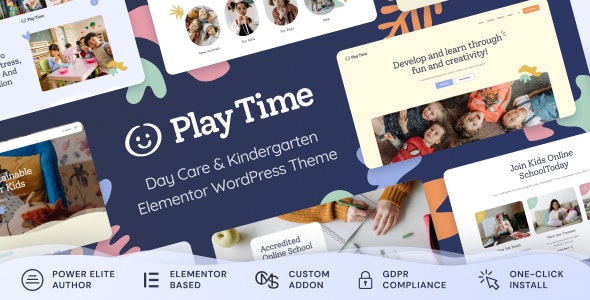 Play Time – Day Care  Kindergarten WordPress Theme