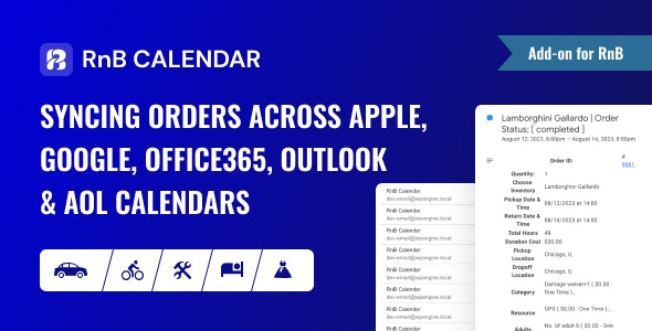 RnBCal – Syncing Orders Across Apple, Google, Yahoo!, Office365, Outlook  AOL Calendars