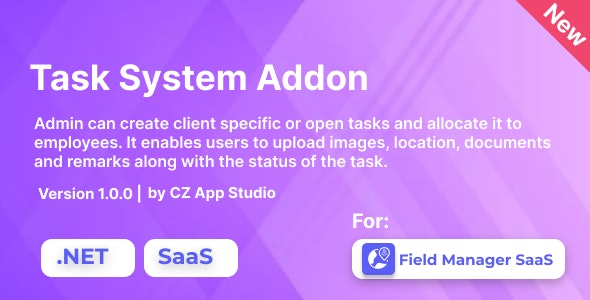 Task System For Field Manager SaaS | .NET