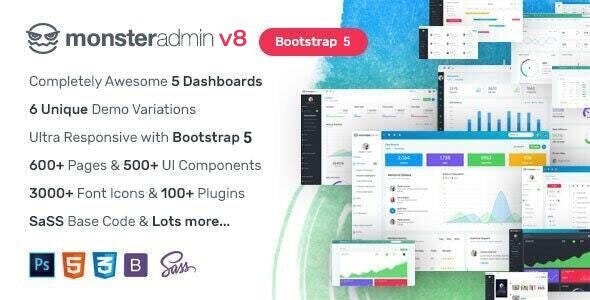 Monster – Most Complete Bootstrap 5 Admin Template