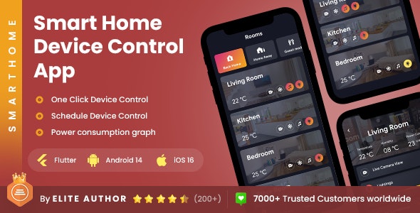 2 App Template| Smart Home App| Iot App| Home Control App| Home Automation App| SmartHome