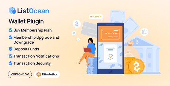 Wallet Plugin – Listocean Classified Ads Listing Marketplace Platform