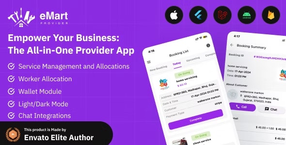 eMart – Service Provider app for On-Demand Service