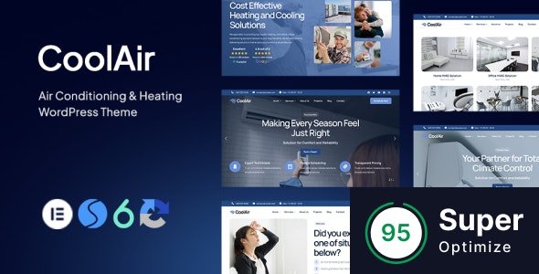 Coolair – Air Conditioning  Heating HVAC WordPress Theme