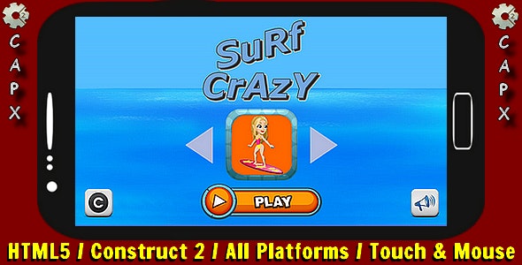 Surf Crazy | HTML5 Game – Construct 2 CAPX