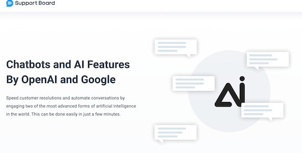 Artificial intelligence – Chatbots and AI Features By OpenAI and Google – Support Board 1.4.6