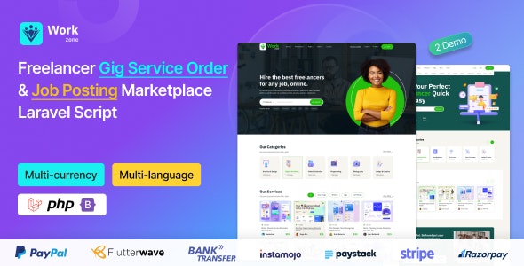 Workzone – Freelancer Marketplace for Gig Service Order & Job Posting Laravel Script 3.0.0