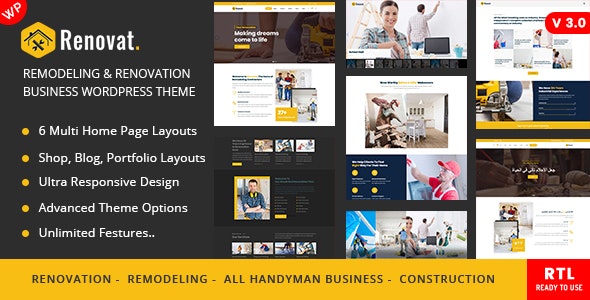 Renovat – Construction Building WordPress Theme