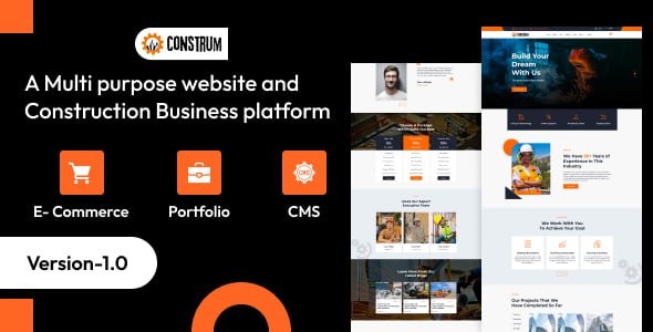 Construm – A multi purpose website and construction business platform