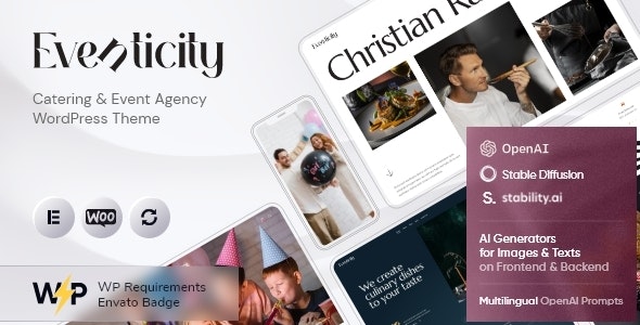 Eventicity – Catering  Event Agency WordPress Theme