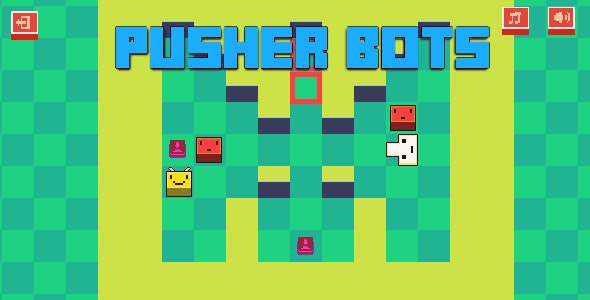 Pusher Bots | Logic Puzzle Game | Html5 Game | Unity