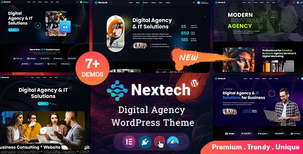 Nextech – Creative Agency  Portfolio WordPress Theme