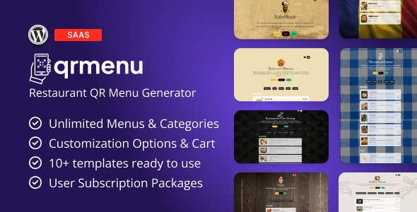 QRMenu – Restaurant QR Menu Generator (SaaS) [Regular License]