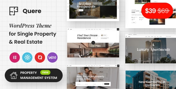 Quere – Real Estate  Apartments WordPress Theme