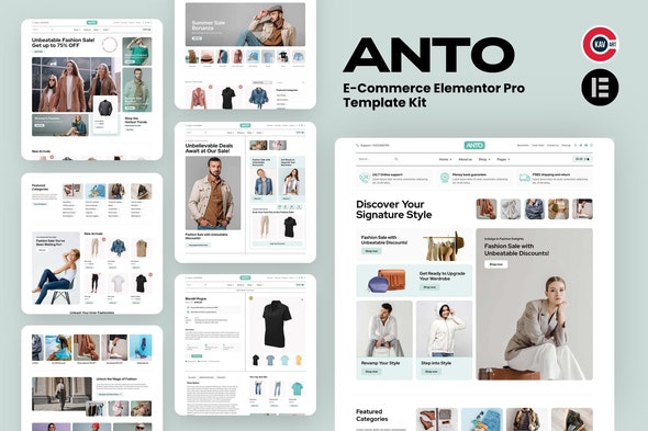 Anto – E-Commerce Elementor Pro Template Kit