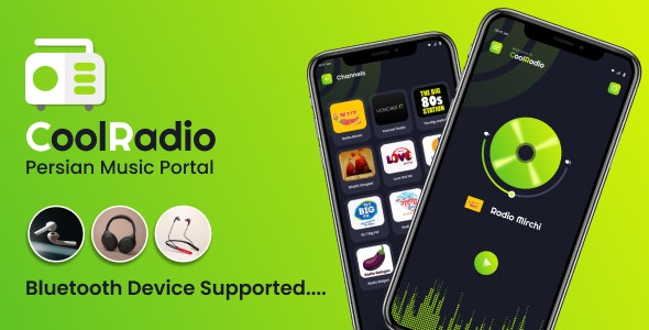 Cool Radio – Bluetooth Device Compatible – Single/Multi Station Radio App