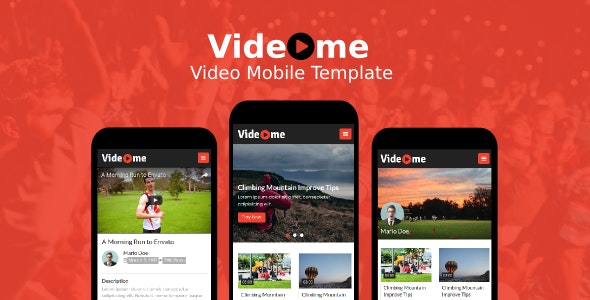 Videome – Video Mobile Template