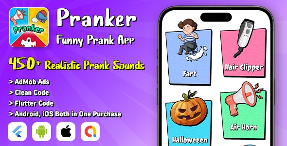 Pranker: 450+ Prank Sounds, Funny & Scary Prank Sounds, Animal, Horn, Fart, Dog Prank Sounds App