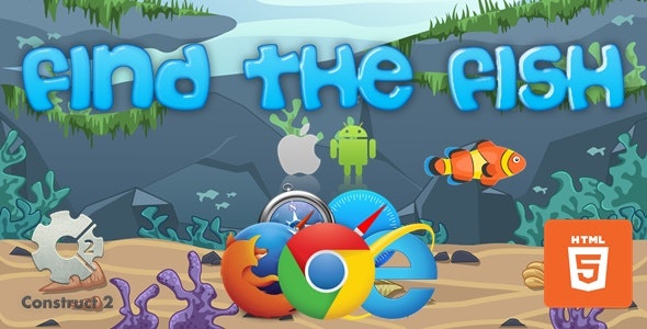 Find The Fish – HTML5 Construct 2 Game (.Capx)