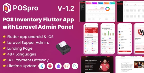 POSpro – POS Inventory Flutter App with Laravel Admin Panel SAAS 2.4