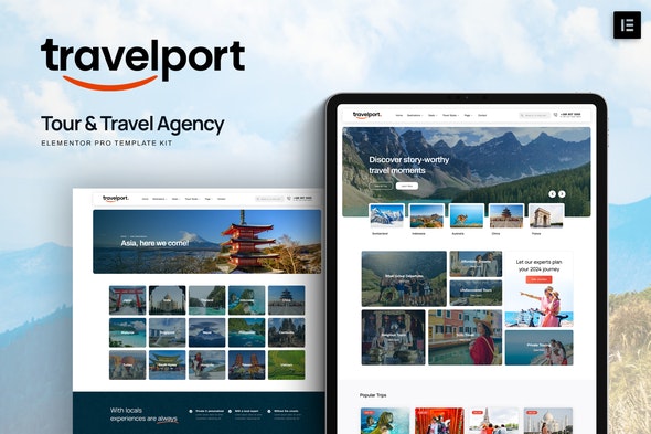 Travelport – Tour  Travel Agency Elementor Pro Template Kit