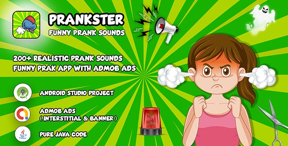 Prankster – Funny prank sounds, Air horn, Fart, Hair clipper sounds