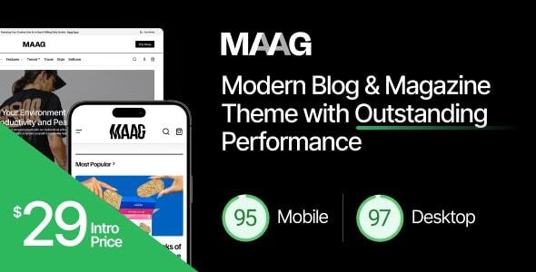 Maag – Modern Blog  Magazine Theme with Outstanding Performance