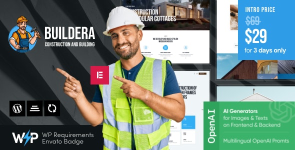 Buildera – Construction  Building WordPress Theme