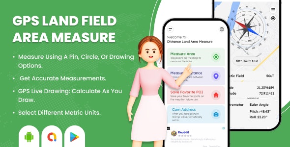 Distance and Land Area Measure – Land Area Calculator – GPS Field Area Measure