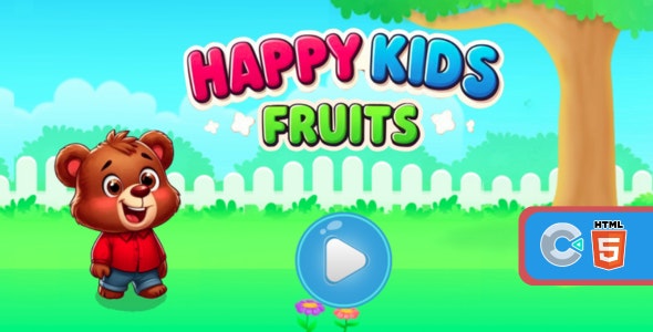 Happy Kids Fruits – HTML5 GAME (C3p)