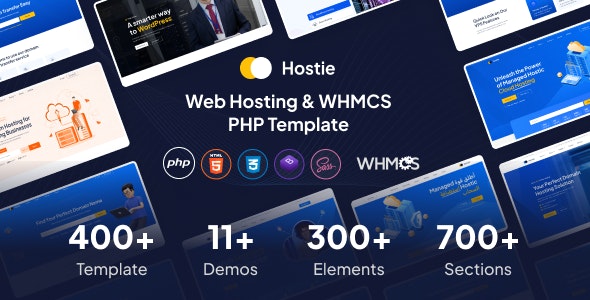 Hostie – Web Hosting & WHMCS PHP Template