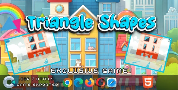 Triangle Shapes – Educational Game – HTML ( Construct 3 )