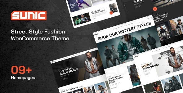 Sunic – Street Style Fashion WooCommerce Theme 1.0.2