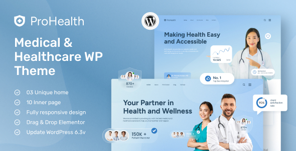 ProHealth – Creative WordPress Theme For Medical and Healthcare