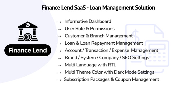 FinanceLend SaaS – Loan Management Solution